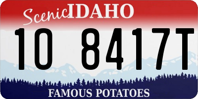 ID license plate 1O8417T