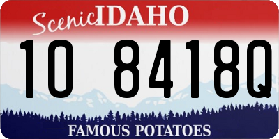 ID license plate 1O8418Q