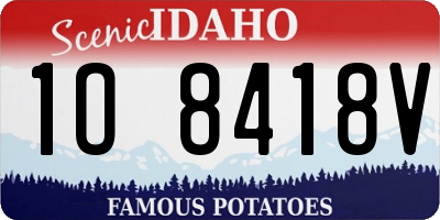 ID license plate 1O8418V