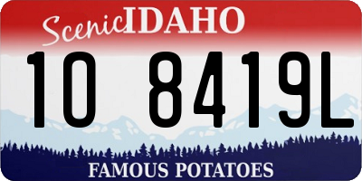 ID license plate 1O8419L