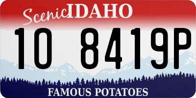 ID license plate 1O8419P