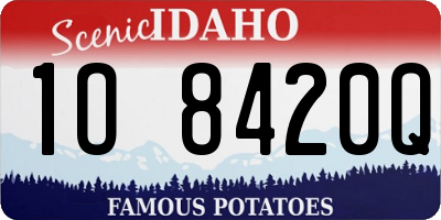 ID license plate 1O8420Q