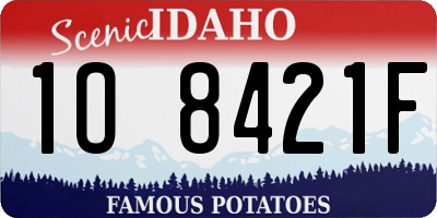 ID license plate 1O8421F