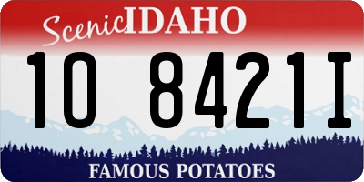 ID license plate 1O8421I