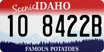 ID license plate 1O8422B