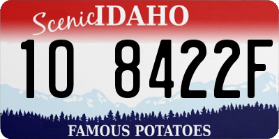ID license plate 1O8422F