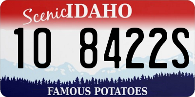 ID license plate 1O8422S