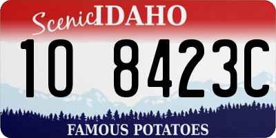 ID license plate 1O8423C