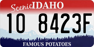 ID license plate 1O8423F
