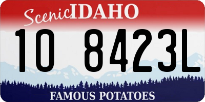 ID license plate 1O8423L