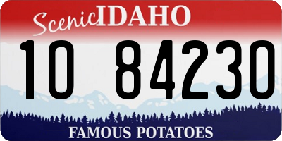 ID license plate 1O8423O