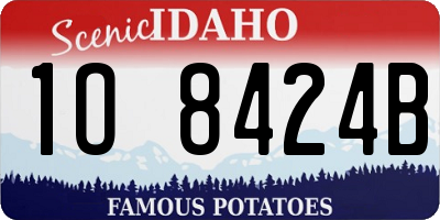 ID license plate 1O8424B
