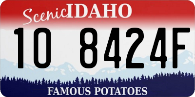 ID license plate 1O8424F