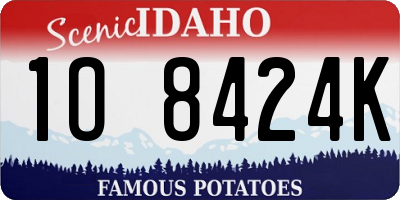 ID license plate 1O8424K