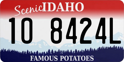 ID license plate 1O8424L