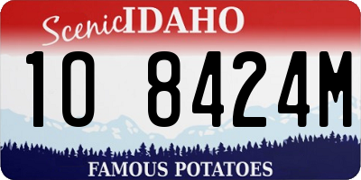 ID license plate 1O8424M