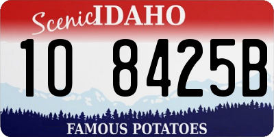 ID license plate 1O8425B