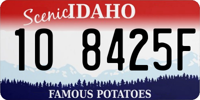 ID license plate 1O8425F