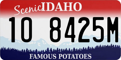 ID license plate 1O8425M