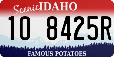 ID license plate 1O8425R