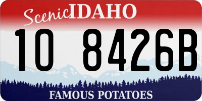 ID license plate 1O8426B