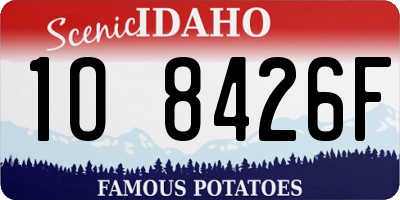 ID license plate 1O8426F