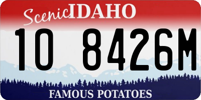 ID license plate 1O8426M