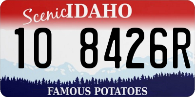 ID license plate 1O8426R