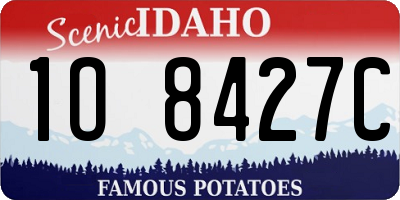 ID license plate 1O8427C