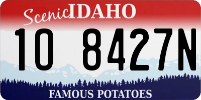 ID license plate 1O8427N