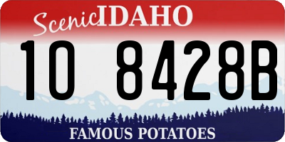 ID license plate 1O8428B