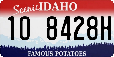 ID license plate 1O8428H