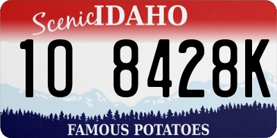ID license plate 1O8428K