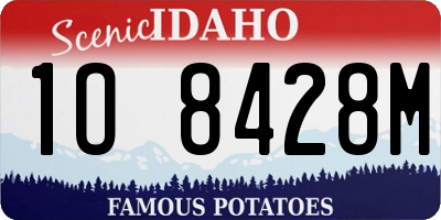 ID license plate 1O8428M
