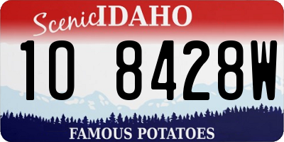 ID license plate 1O8428W