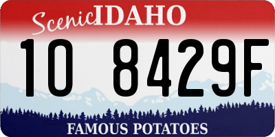 ID license plate 1O8429F