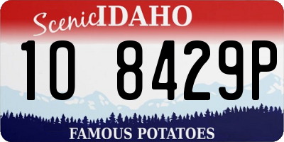 ID license plate 1O8429P