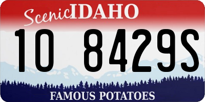 ID license plate 1O8429S
