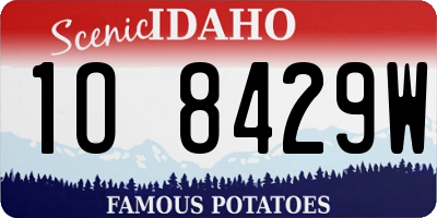 ID license plate 1O8429W