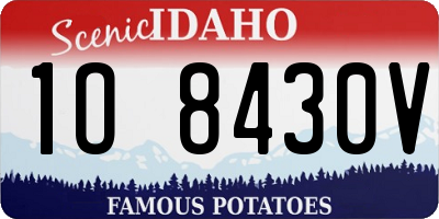 ID license plate 1O8430V