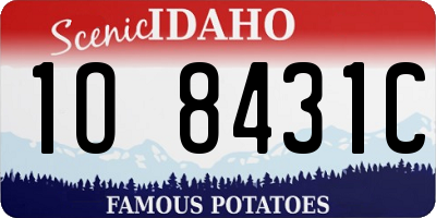 ID license plate 1O8431C