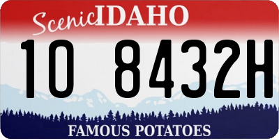 ID license plate 1O8432H