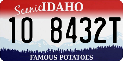 ID license plate 1O8432T