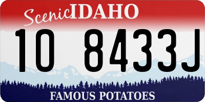 ID license plate 1O8433J