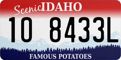 ID license plate 1O8433L