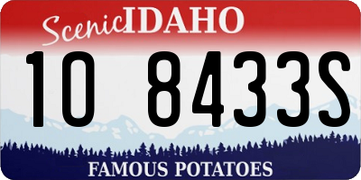 ID license plate 1O8433S