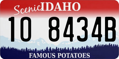 ID license plate 1O8434B