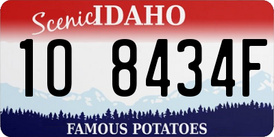 ID license plate 1O8434F