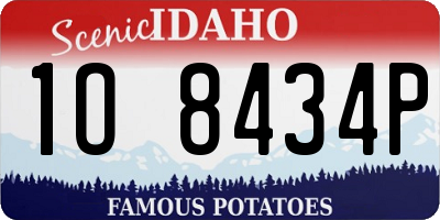 ID license plate 1O8434P