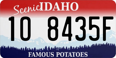 ID license plate 1O8435F